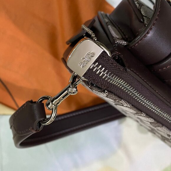 Black Coach Double Pocket Shoulder Bag - Picture 14 of 14